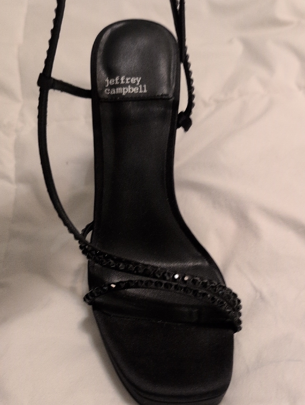 jeffrey campbell Black Embellished Strappy Sandal